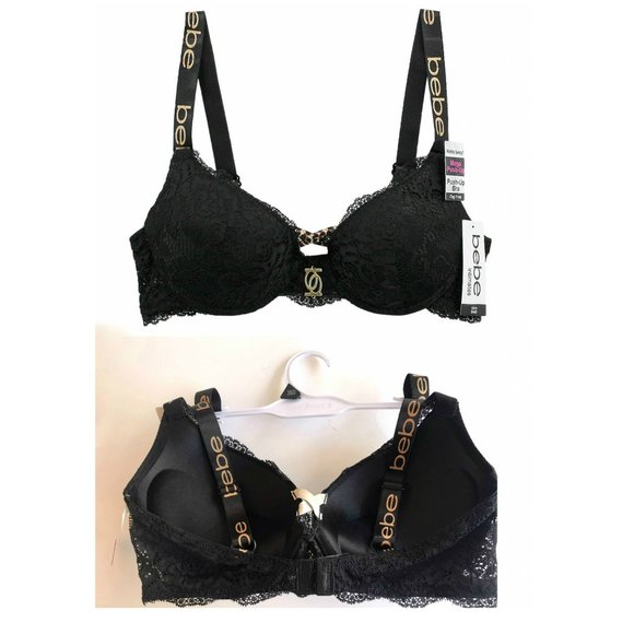 Top Bebe à Fines Bretelles Rayé élastique Noir - Taille Small (S), Neuf Avec étiquettes (NWT), Manches Courtes